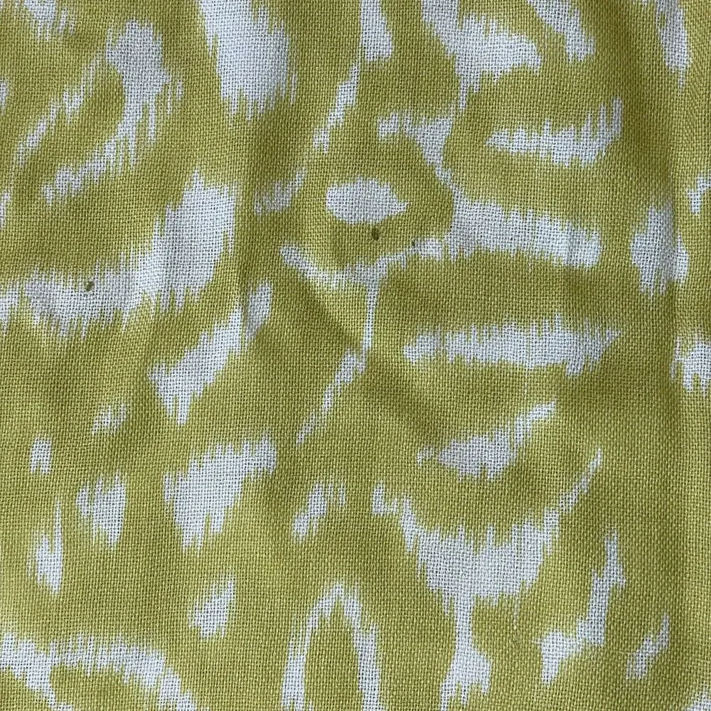 Boden Wool Scarf Women’s One Size 72 in x 22 in Yellow / Cream Abstract Design